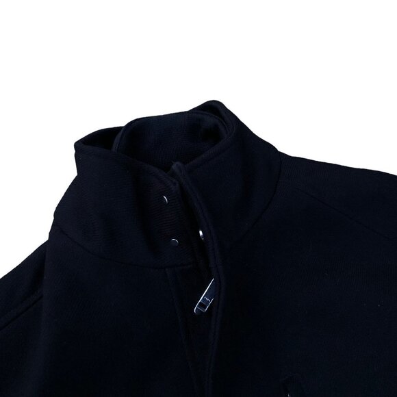 Zara Long Jacket Black With Zipper Large - Picture 3 of 10